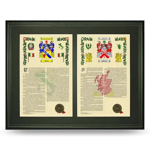 Double Armorial History Framed-Black