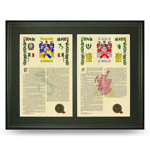 Double Armorial History Framed-Black