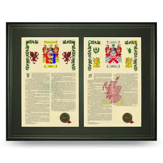 Double Armorial History Framed-Black