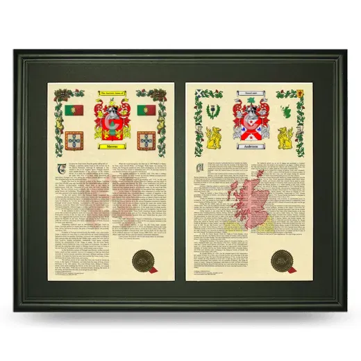 Double Armorial History Framed-Black