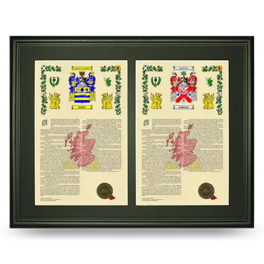 Double Armorial History Framed-Black