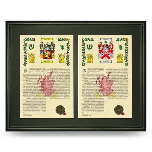 Double Armorial History Framed-Black