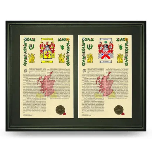 Double Armorial History Framed-Black