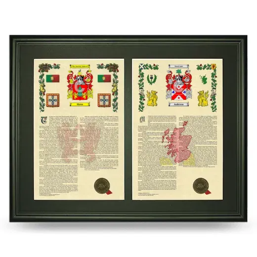 Double Armorial History Framed-Black