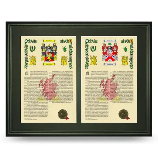 Double Armorial History Framed-Black
