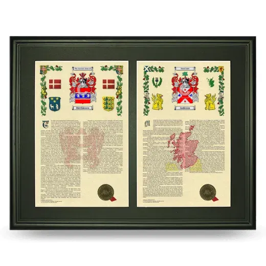Double Armorial History Framed-Black