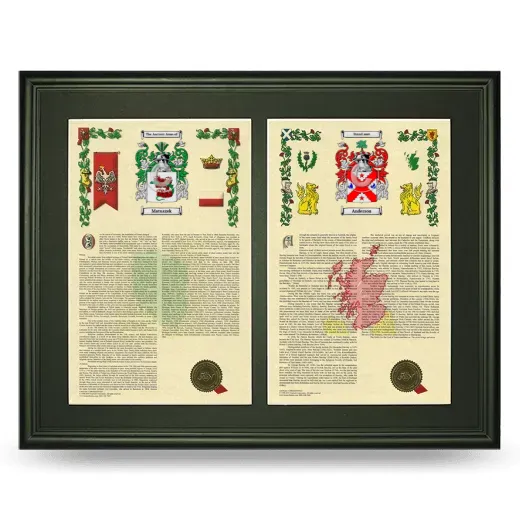 Double Armorial History Framed-Black
