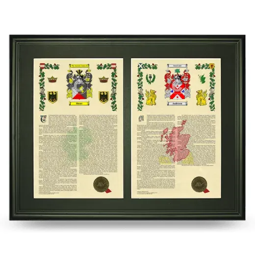 Double Armorial History Framed-Black