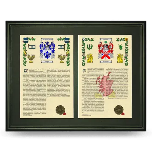 Double Armorial History Framed-Black