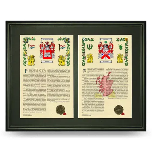 Double Armorial History Framed-Black