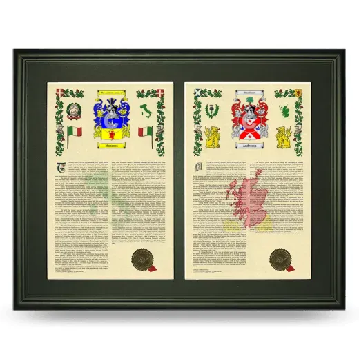 Double Armorial History Framed-Black
