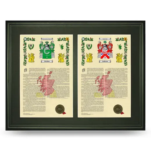Double Armorial History Framed-Black
