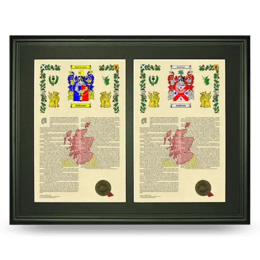Double Armorial History Framed-Black