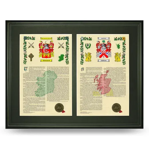 Double Armorial History Framed-Black