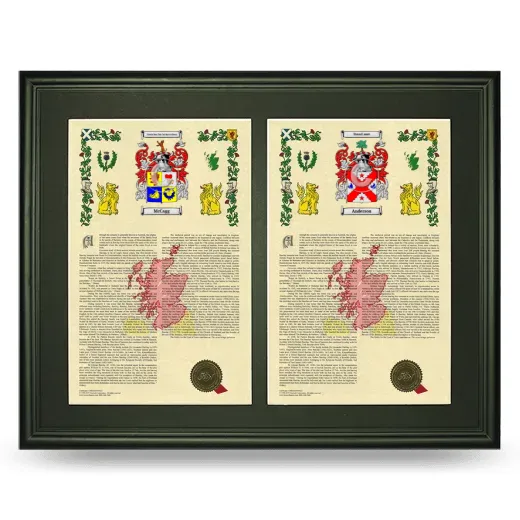 Double Armorial History Framed-Black