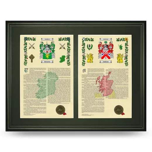 Double Armorial History Framed-Black