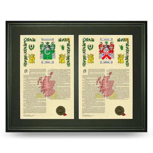 Double Armorial History Framed-Black