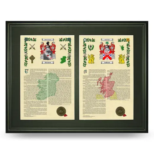 Double Armorial History Framed-Black