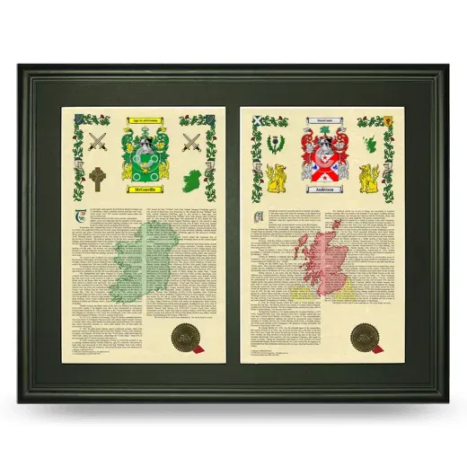 Double Armorial History Framed-Black