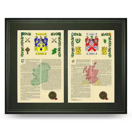 Double Armorial History Framed-Black