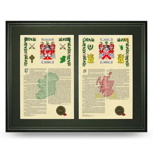 Double Armorial History Framed-Black