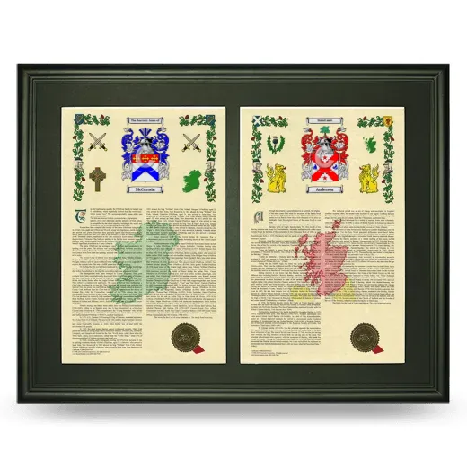 Double Armorial History Framed-Black