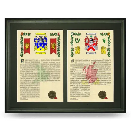 Double Armorial History Framed-Black