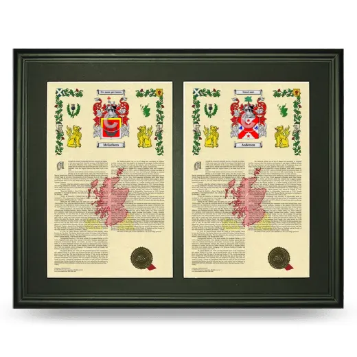 Double Armorial History Framed-Black