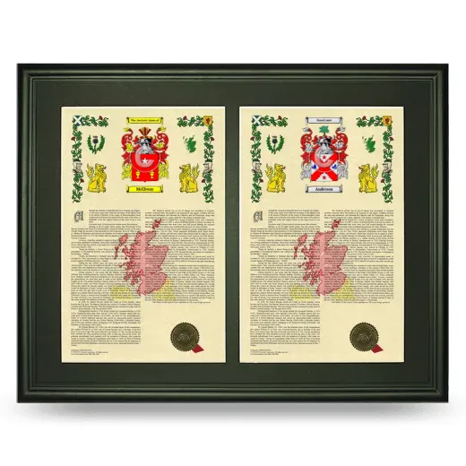 Double Armorial History Framed-Black