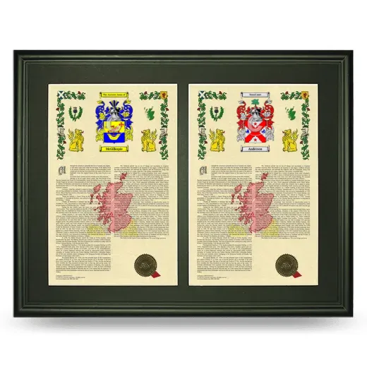 Double Armorial History Framed-Black
