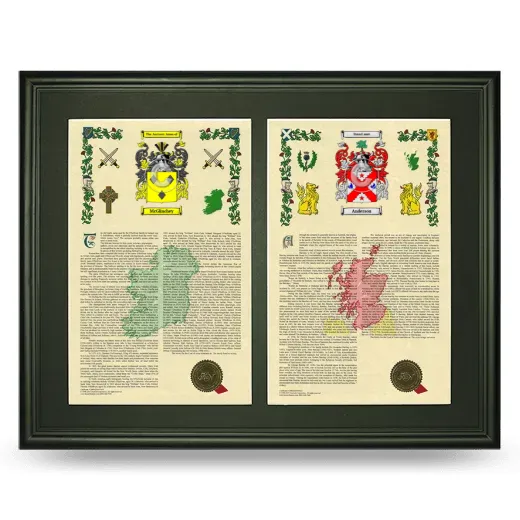 Double Armorial History Framed-Black