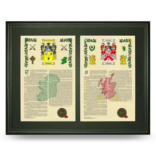 Double Armorial History Framed-Black
