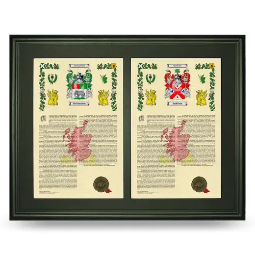 Double Armorial History Framed-Black