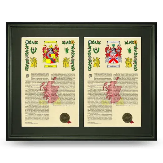 Double Armorial History Framed-Black