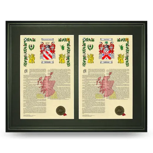 Double Armorial History Framed-Black