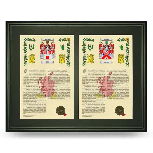 Double Armorial History Framed-Black