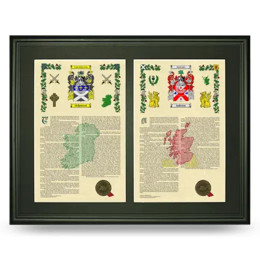 Double Armorial History Framed-Black