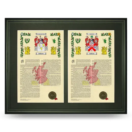 Double Armorial History Framed-Black