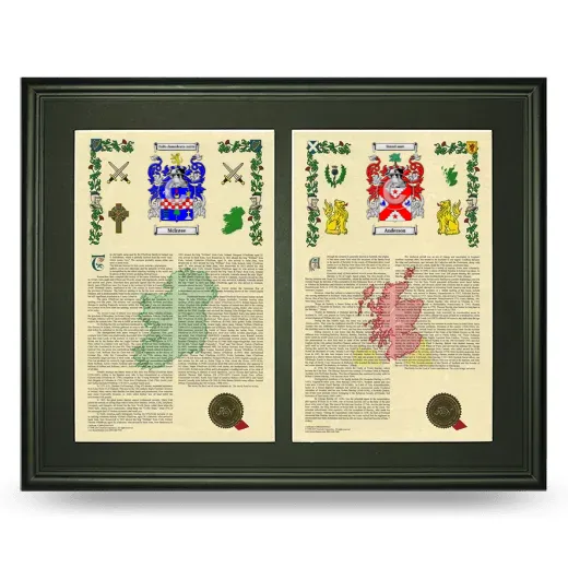 Double Armorial History Framed-Black