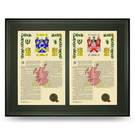 Double Armorial History Framed-Black