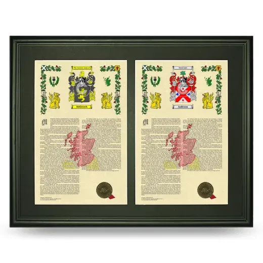 Double Armorial History Framed-Black