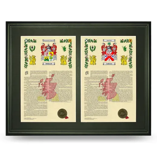 Double Armorial History Framed-Black