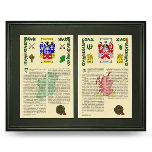 Double Armorial History Framed-Black