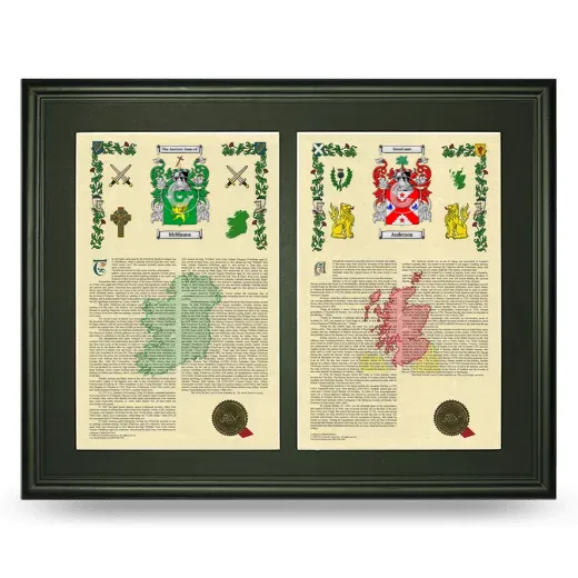 Double Armorial History Framed-Black