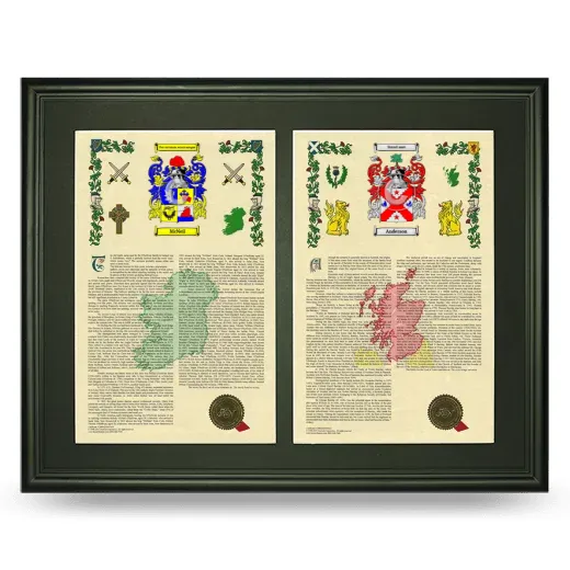 Double Armorial History Framed-Black