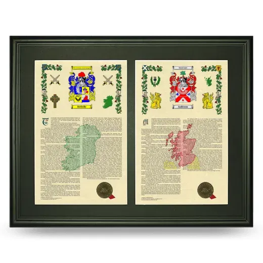 Double Armorial History Framed-Black