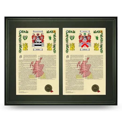 Double Armorial History Framed-Black