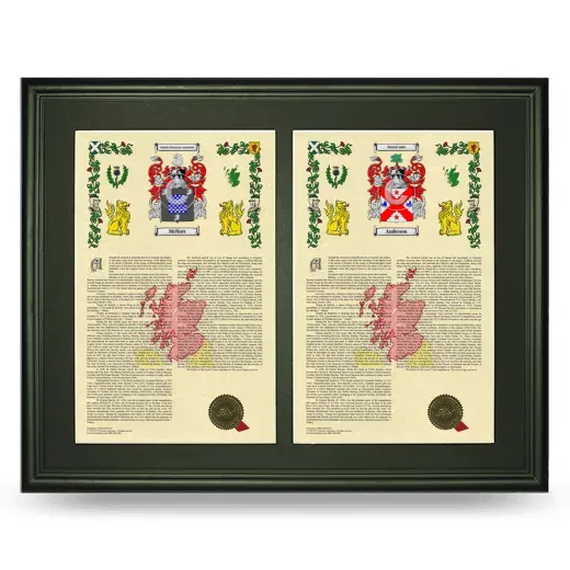 Double Armorial History Framed-Black
