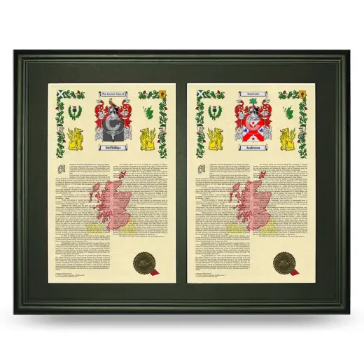 Double Armorial History Framed-Black