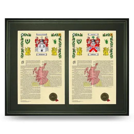 Double Armorial History Framed-Black